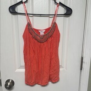 Candies Coral Embellished Women's Top